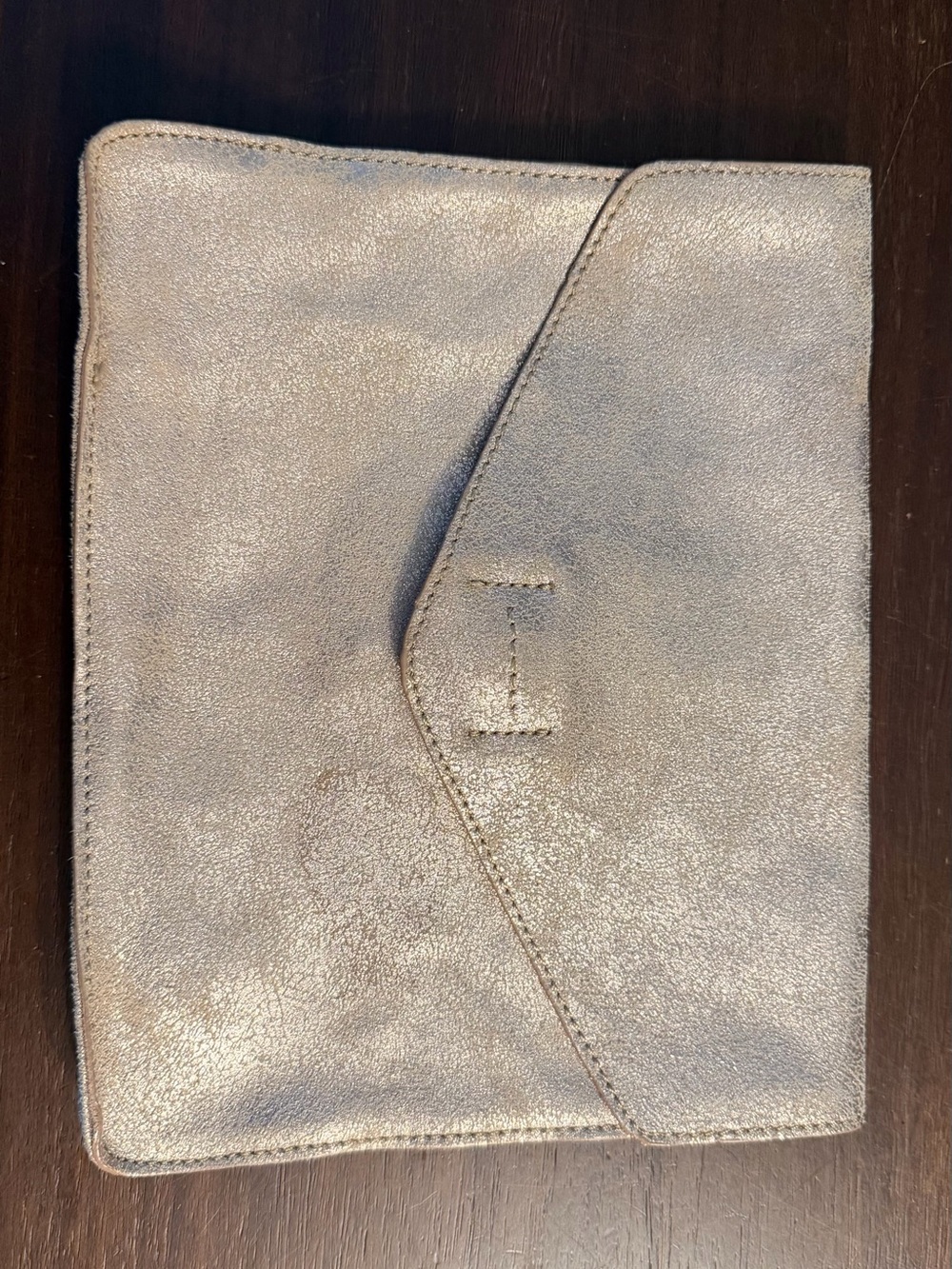 Delicious Metallic Gold Suede-Lined Pouch